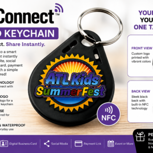 TapConnect™ Custom Logo NFC Keychain | Digital Business Card